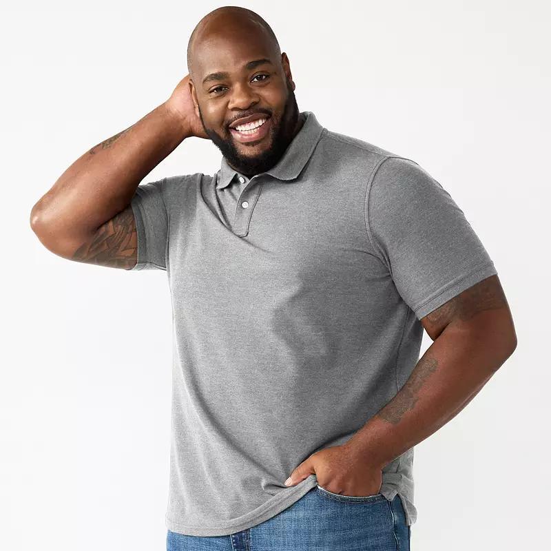 Big & Tall Sonoma Goods For Life® Pique Polo, Men's, Size: XXL Tall, Medium Mineral Product Image