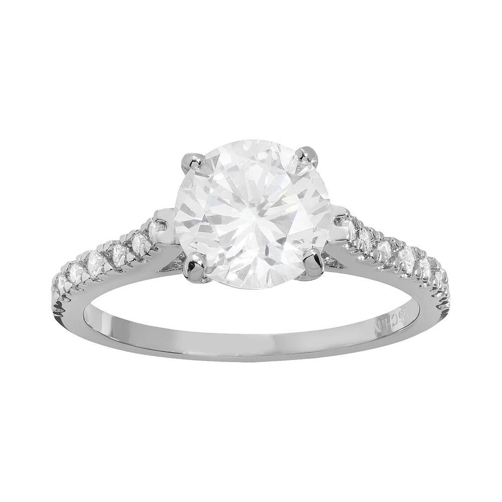 Sophie Miller Cubic Zirconia Sterling Silver Ring, Womens White Product Image