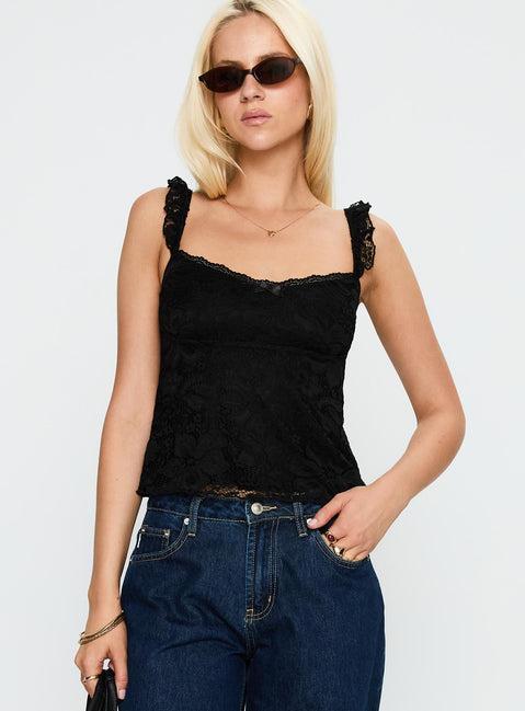 Madaleine Lace Top Black Product Image