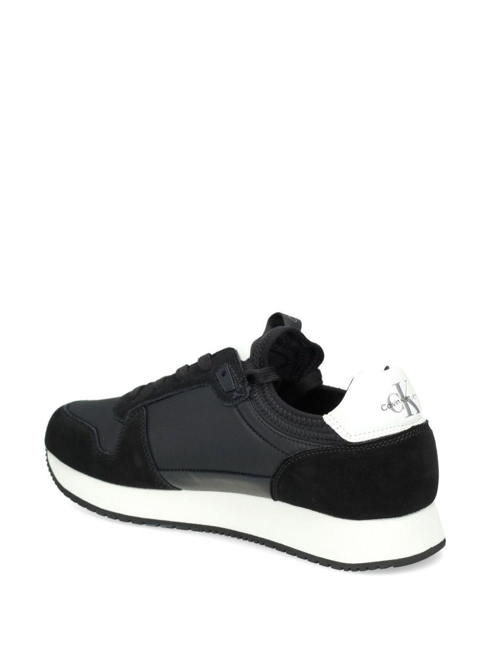logo-print panelled sneakers Product Image