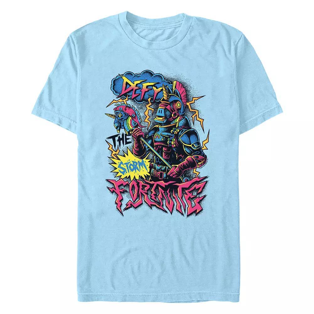 Men's Fortnite Defy The Storm Graphic Tee, Size: Medium, Light Blue Product Image