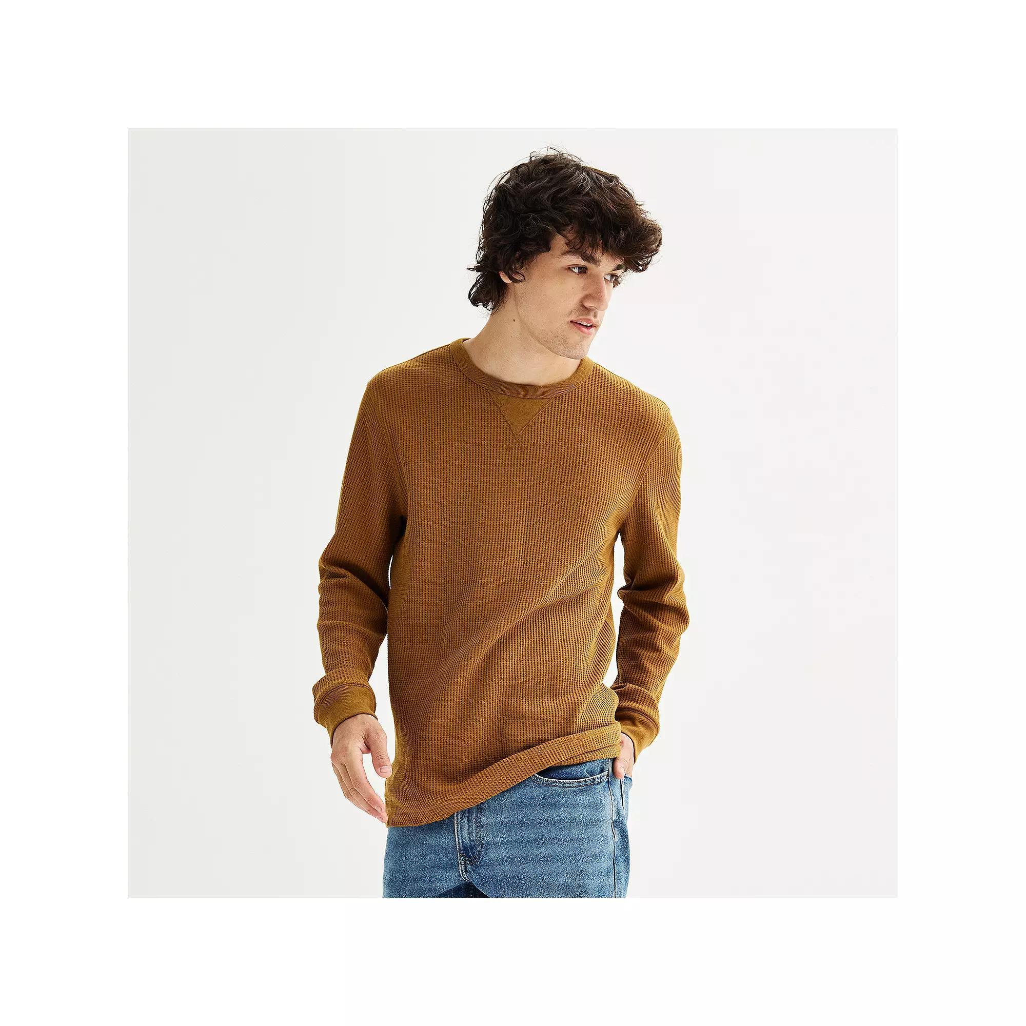 Men's Sonoma Goods For Life® The Essential Waffle Thermal Tee, Size: XXL, Purple Product Image