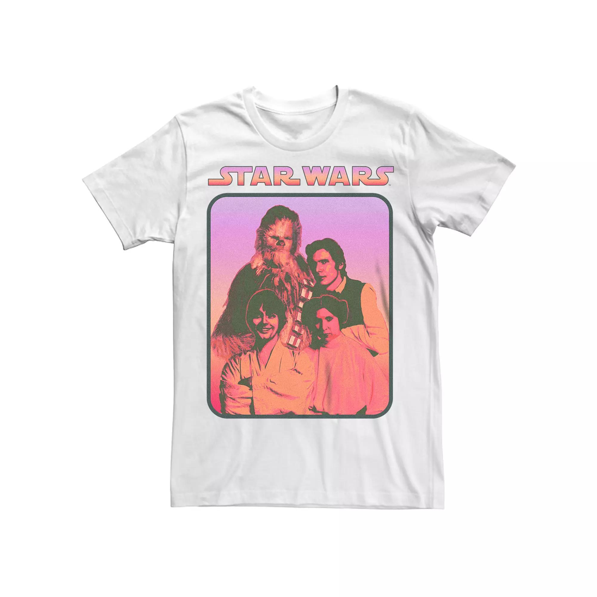Men's Star Wars Family Frame Retro Photo Graphic Tee, Size: XS, Royal Grey Product Image