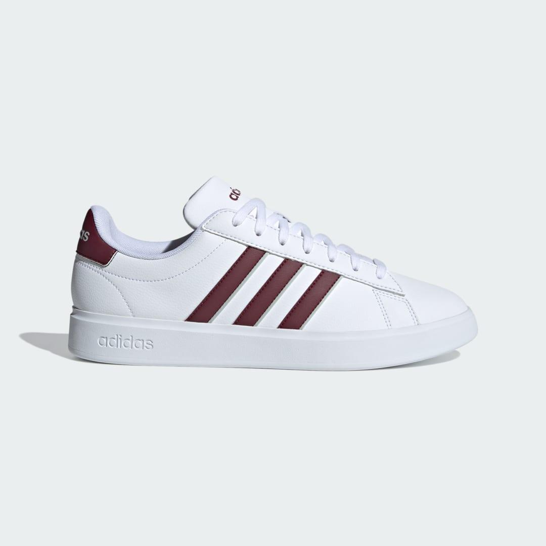 adidas Grand Court 2.0 Cloudfoam Men's Shoes - Size 14, Black Black White Product Image