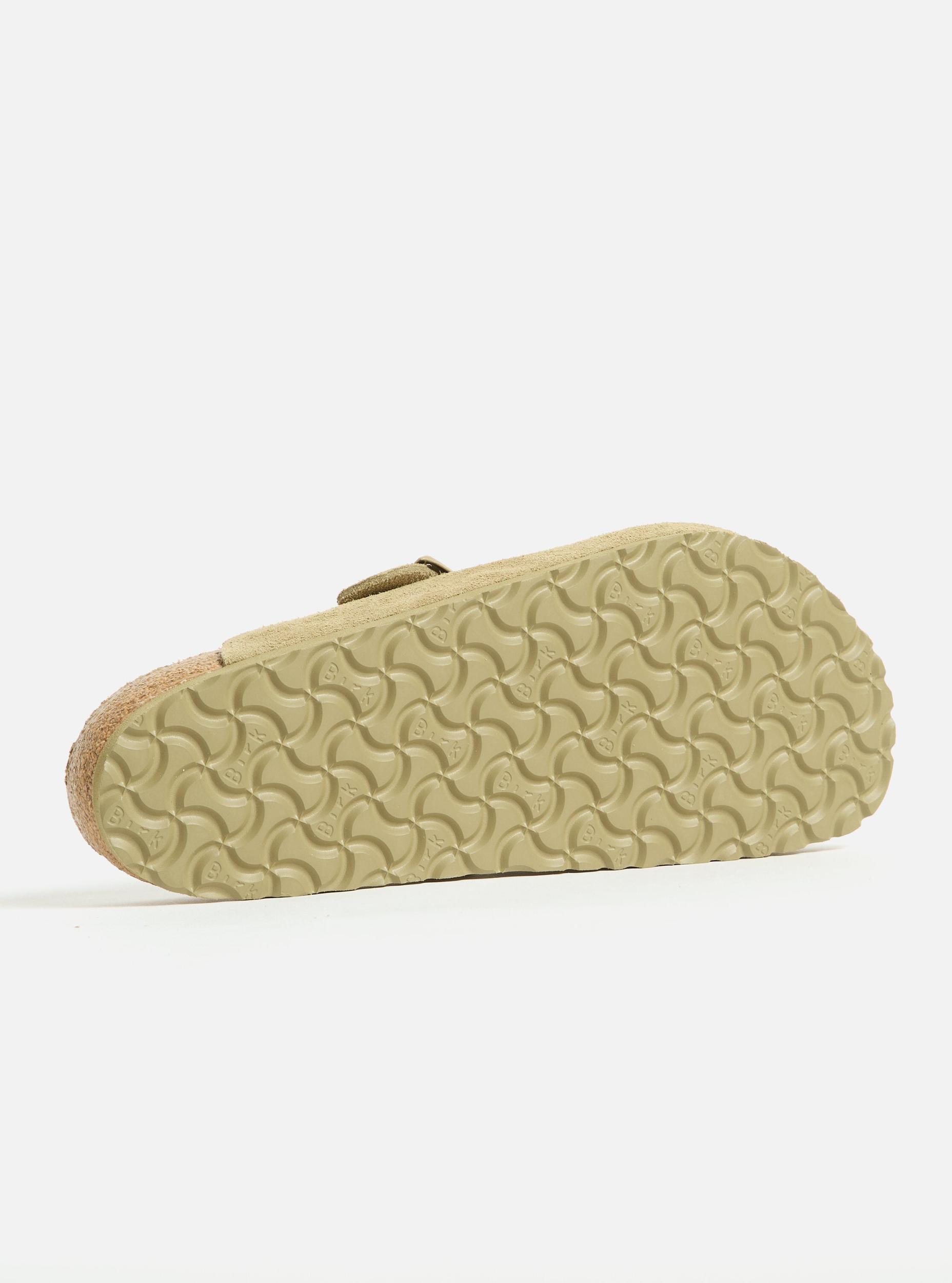 Birkenstock Boston Soft Footbed in Faded Khaki Suede Product Image