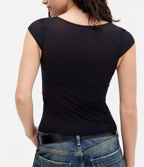 BDG Urban Outfitters Je Taime Cap Sleeve Top Product Image
