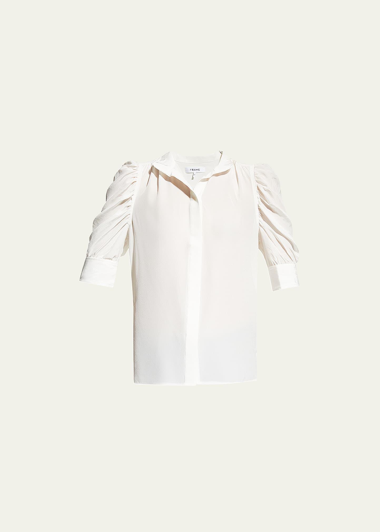 Frame Gillian Puffed Shoulder Blouse Product Image
