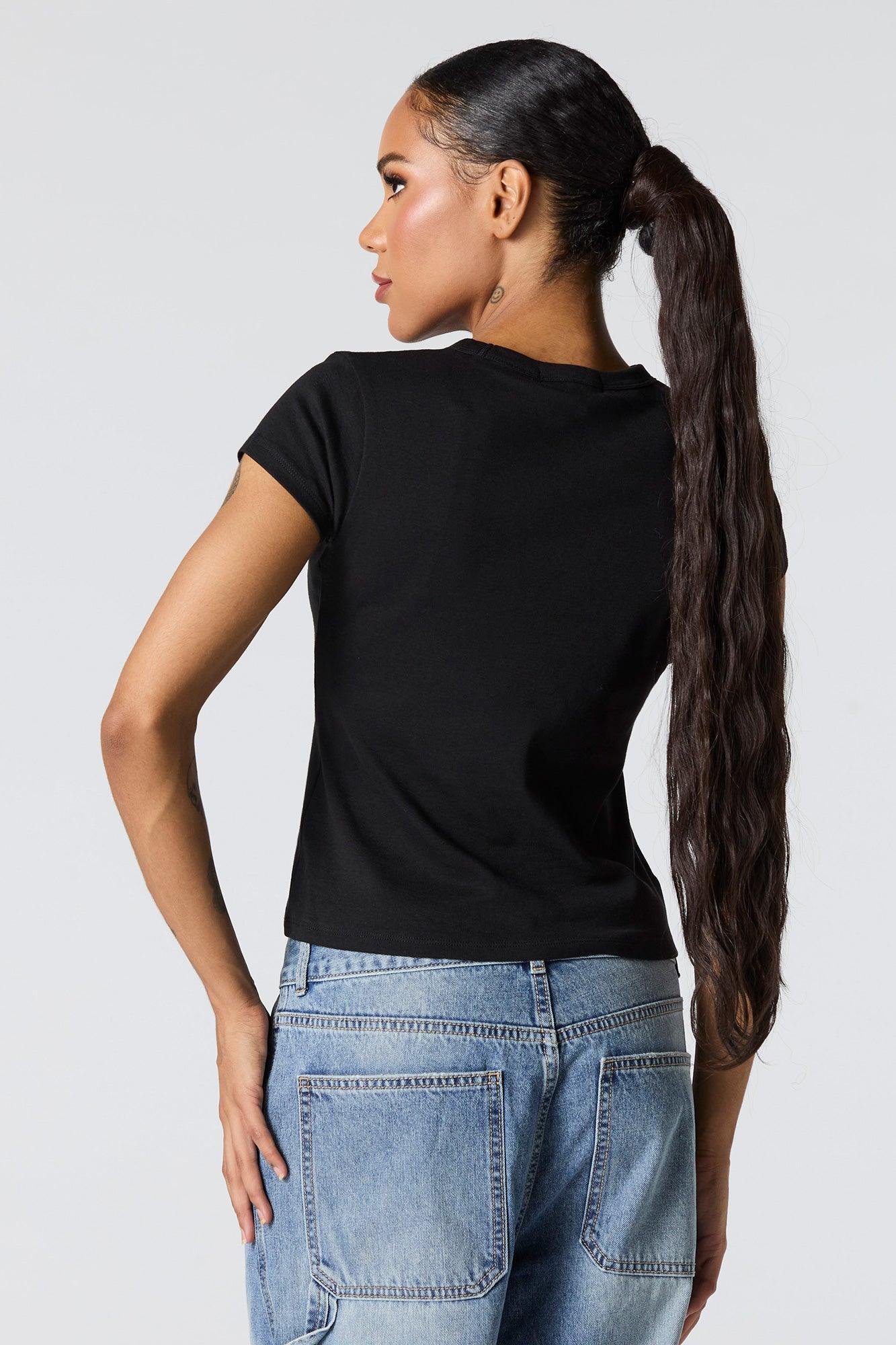 Brooklyn 1999 Graphic Embroidered Fitted T-Shirt Female Product Image