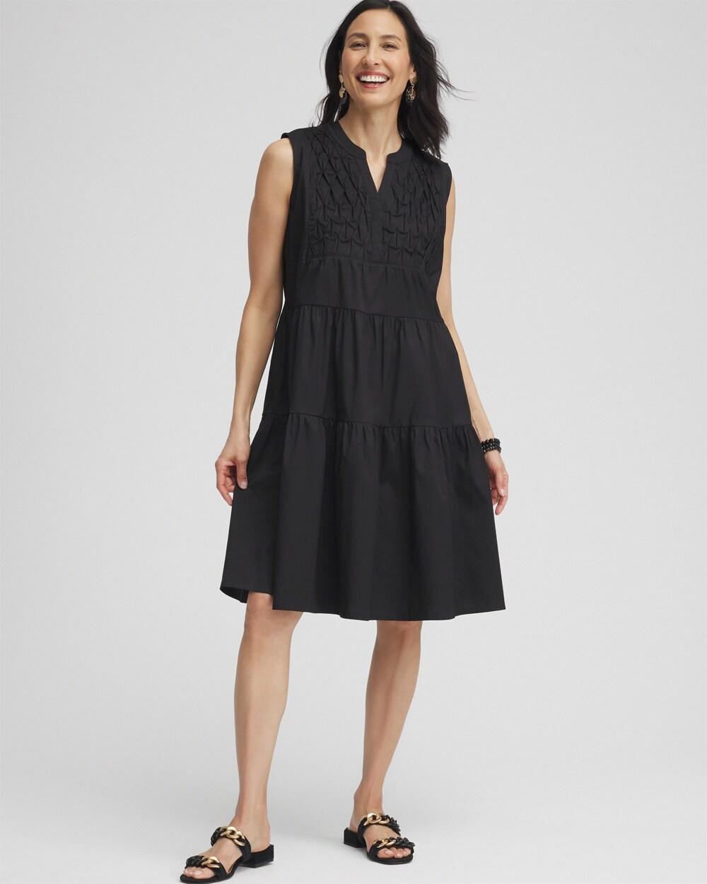 Poplin Smocked Midi Dress Product Image