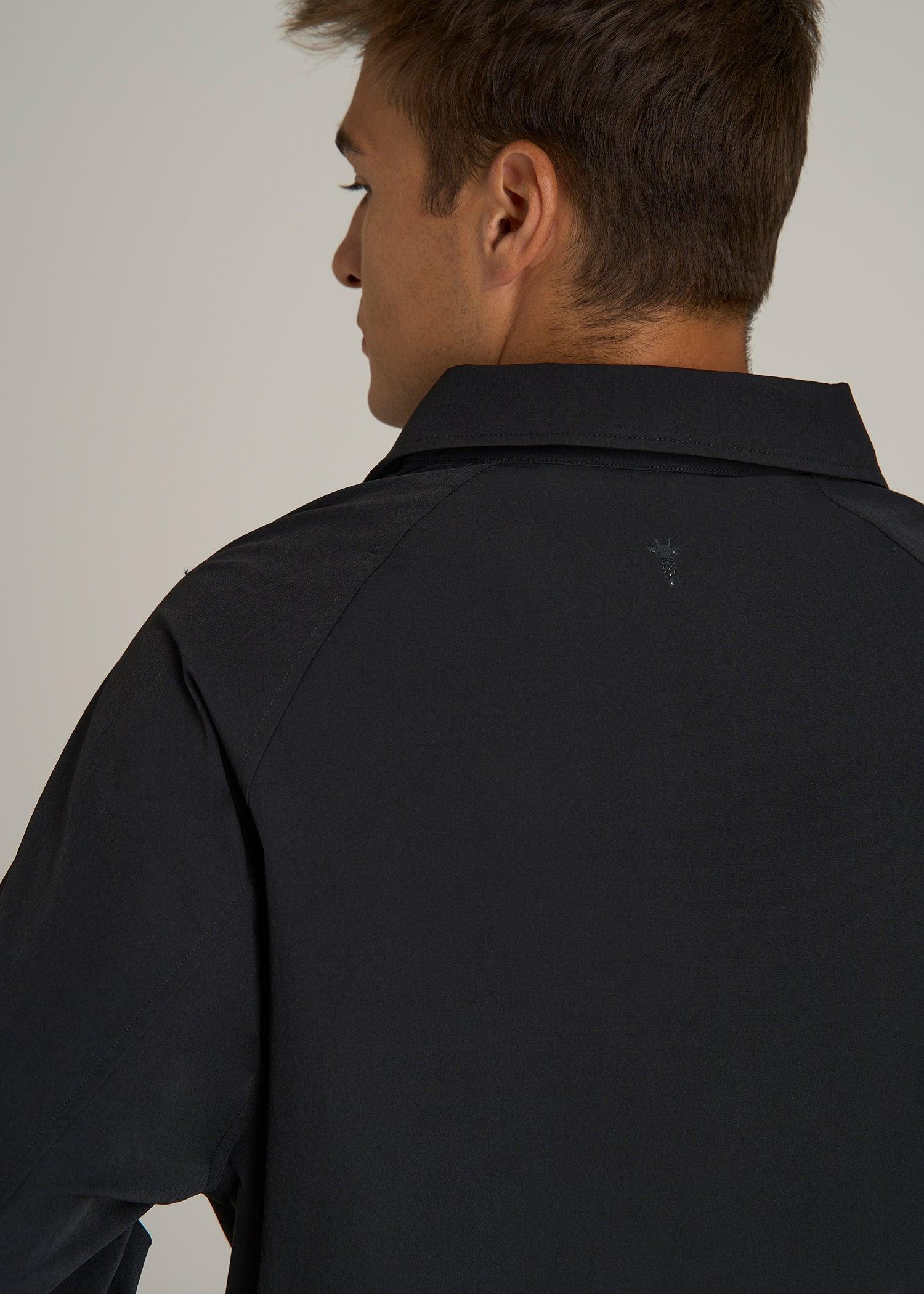 Flex Nylon Coach's Jacket for Tall Men in Black Male Product Image