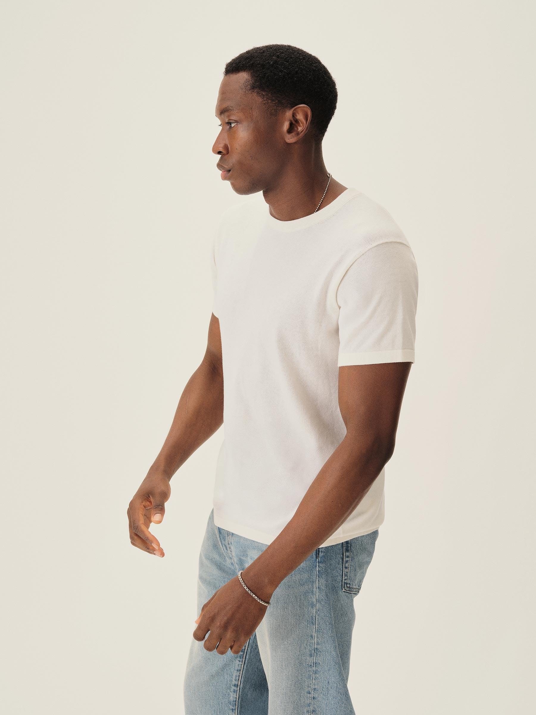 White Como Cashmere Crew Product Image