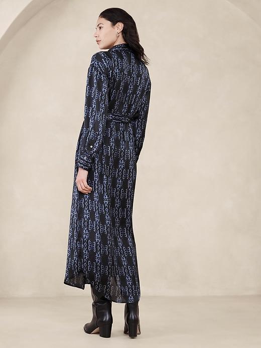Tie-Waist Maxi Shirtdress Product Image