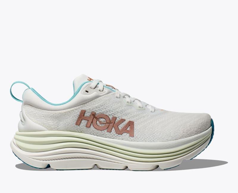 HOKA Women's Gaviota 5 Shoes in Vanilla/Eggnog, Size 7 Product Image