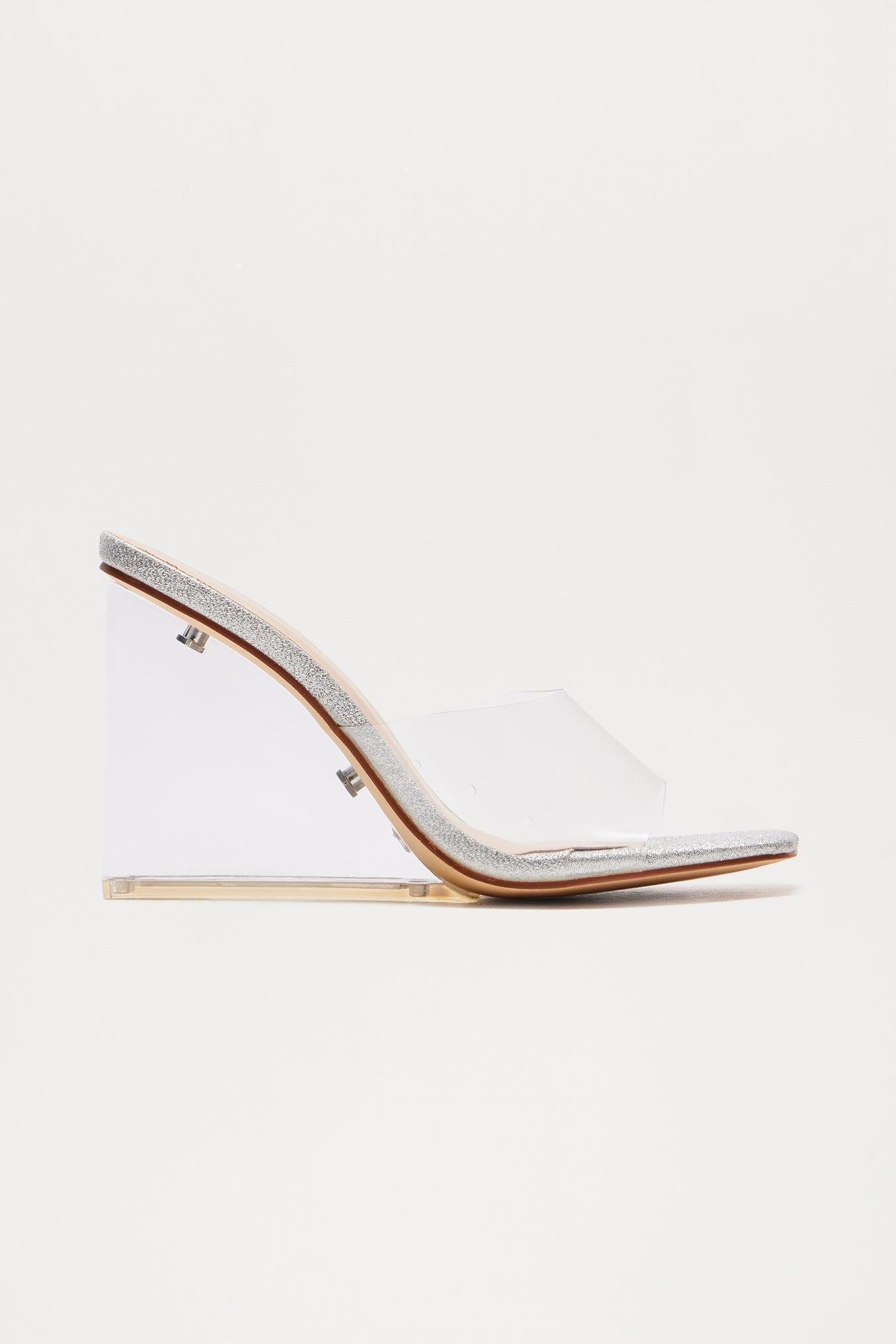 Slater Clear Wedges - Silver Product Image