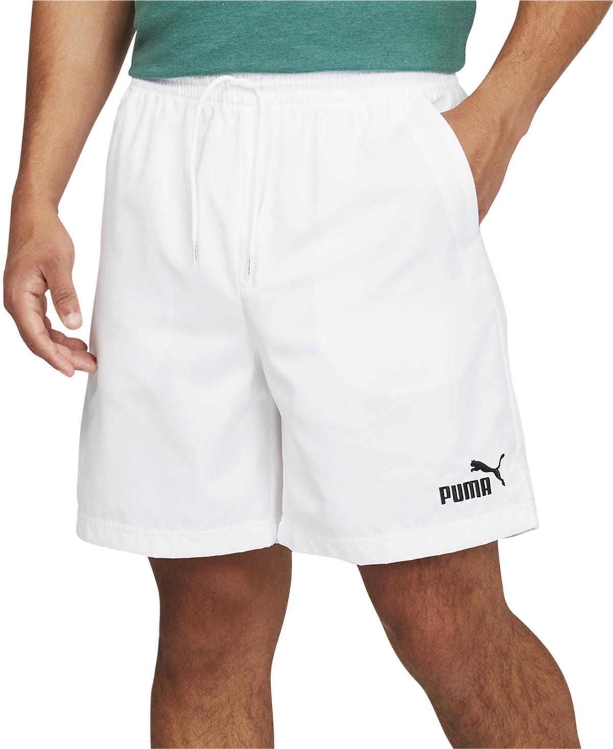 Puma Mens Essentials+ Moisture-Wicking Logo Embroidered 7 Drawstring Shorts Product Image