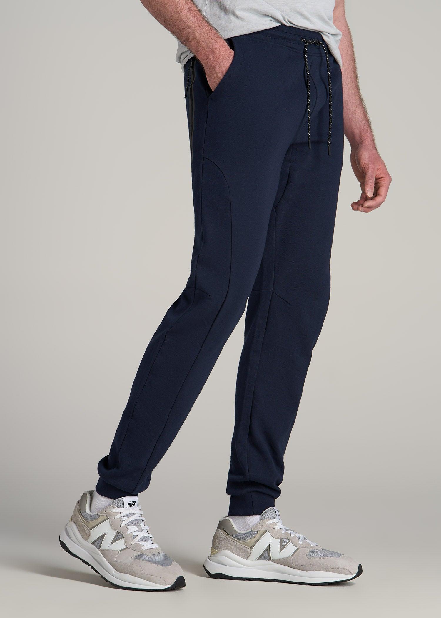 Tall Men's Utility Fleece Joggers in Evening Blue Product Image