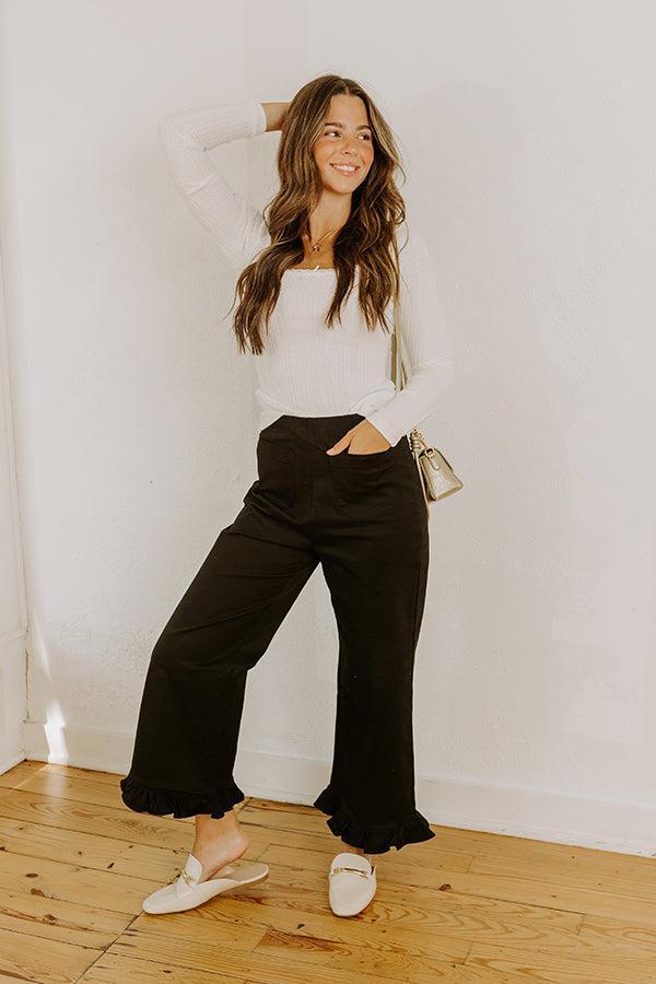 The Cordelia High Waist Crop Jean in Black Product Image