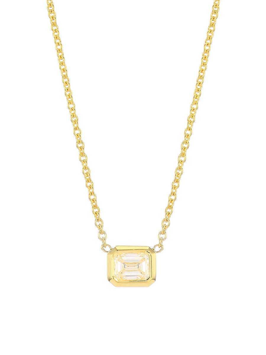 Roberto Coin 18K Yellow Gold Tiny Treasure Diamond Pendant Necklace, 18 Product Image