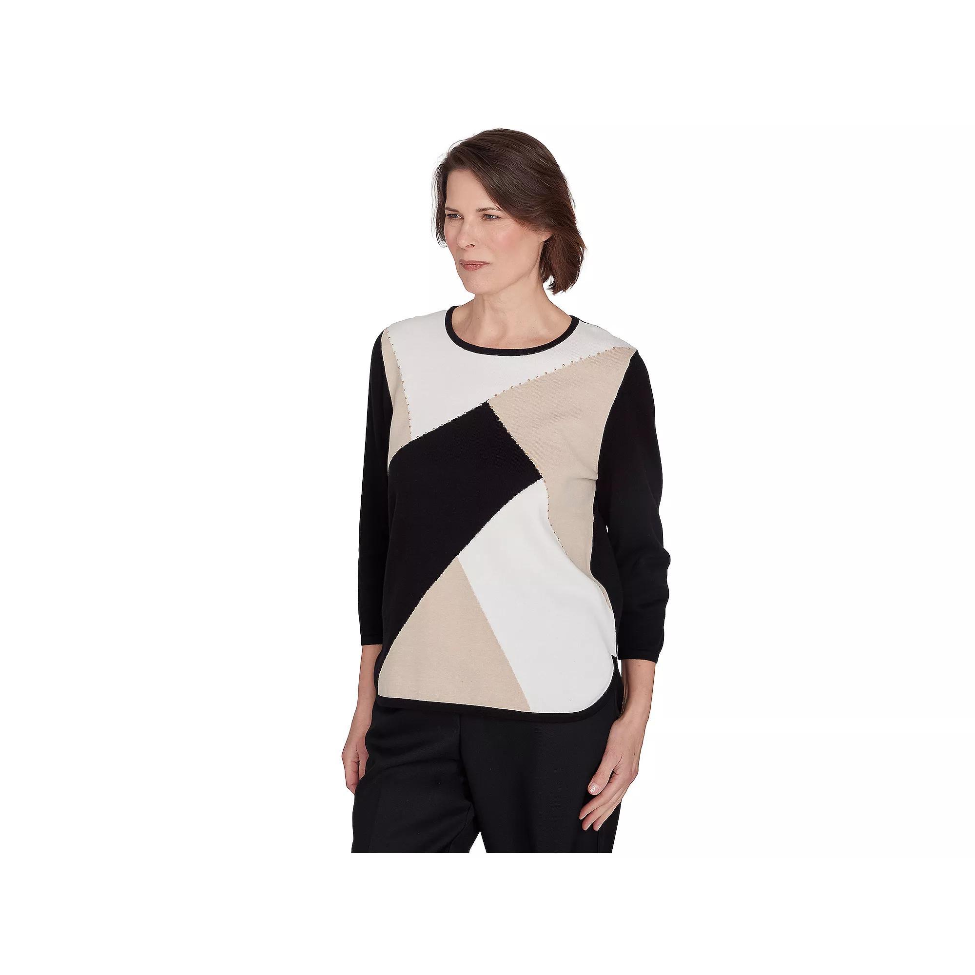 Women's Alfred Dunner Colorblock Beaded Top, Size: XL Product Image