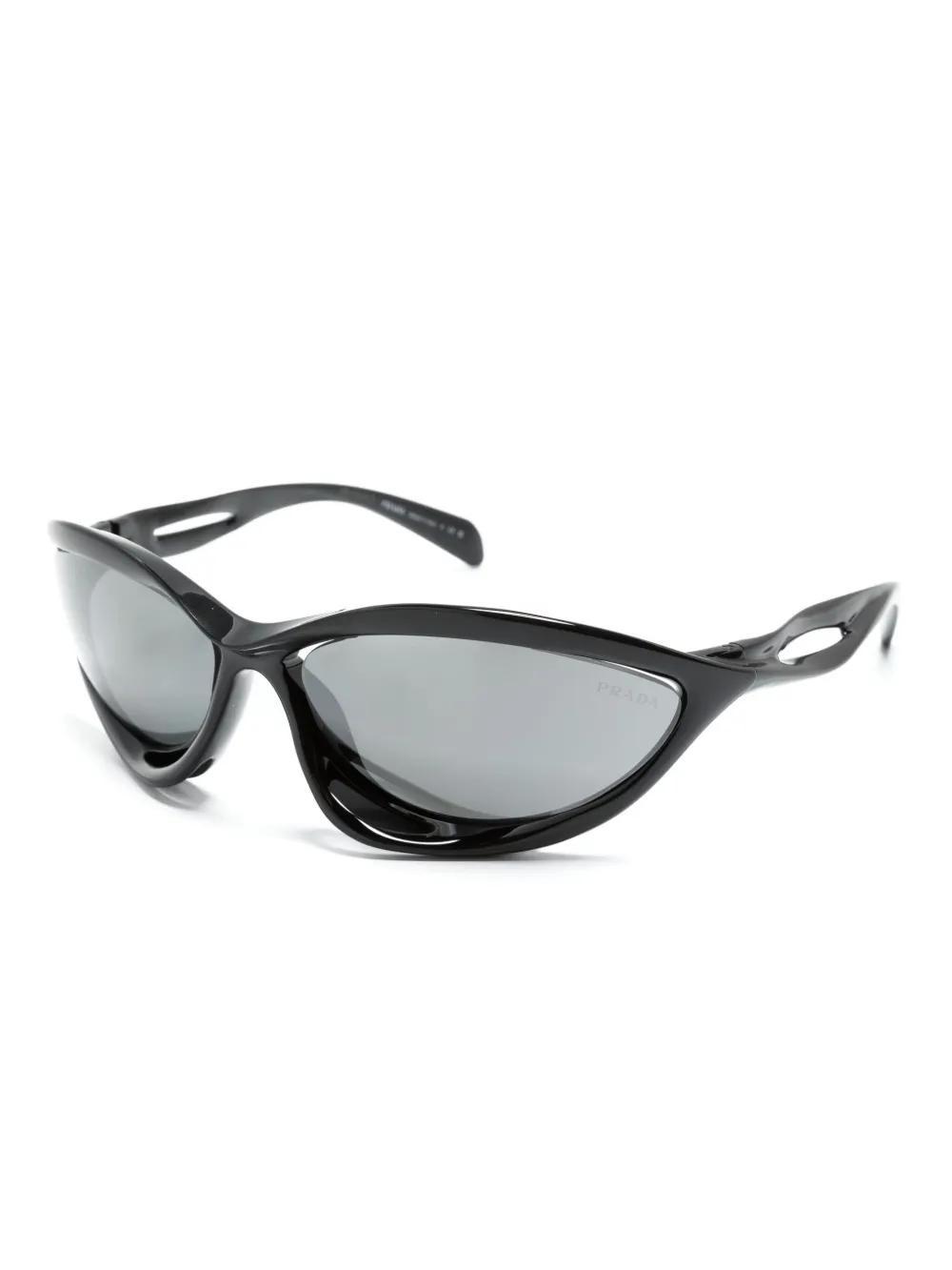 PRADA Runway Geometric-frame Sunglasses In Black Product Image