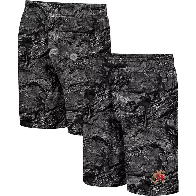 Men's Colosseum Charcoal Kansas State Wildcats Realtree Aspect Ohana Swim Shorts, Size: Medium Product Image