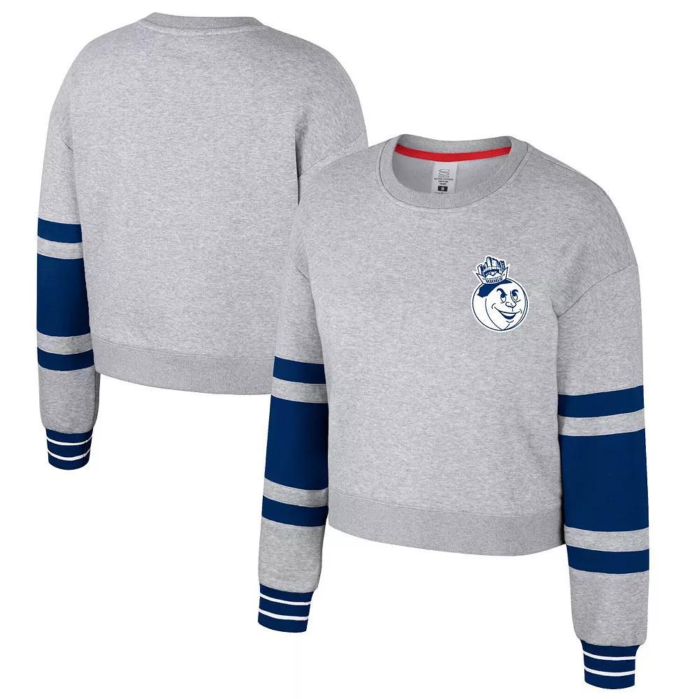 Women's Stadium Essentials Heather Gray Phoenix Suns 2024/25 City Edition Scrimmage Cropped Pullover Sweatshirt, Size: Small, Phx Grey Product Image