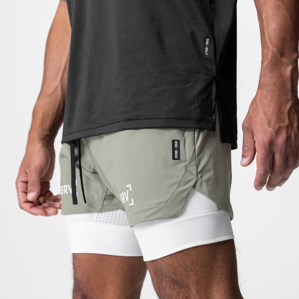 0622. Tetra-Lite® 5" Liner Short - Sage/White Product Image