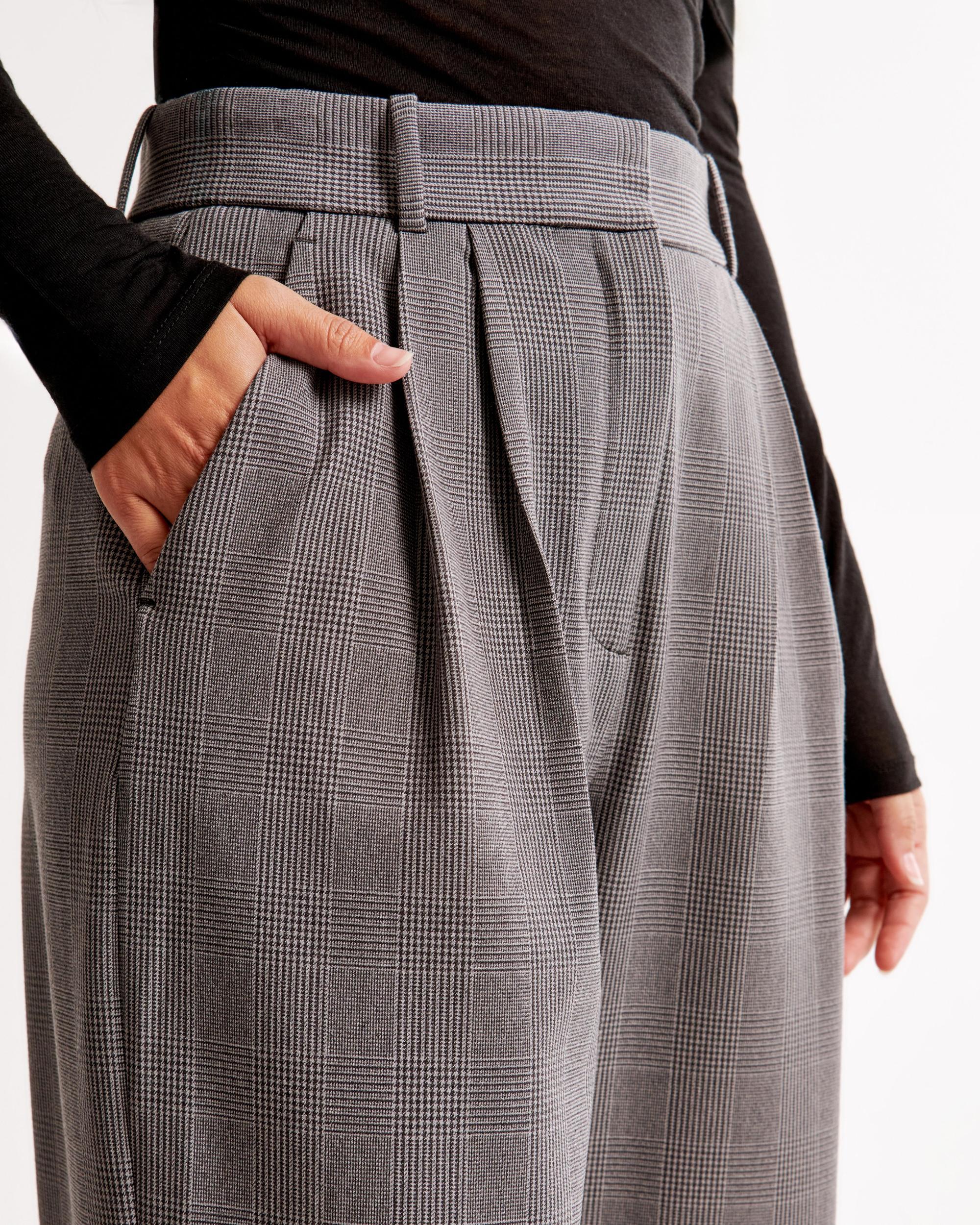 Curve Love A&F Sloane Tailored Wide Leg Pant Product Image
