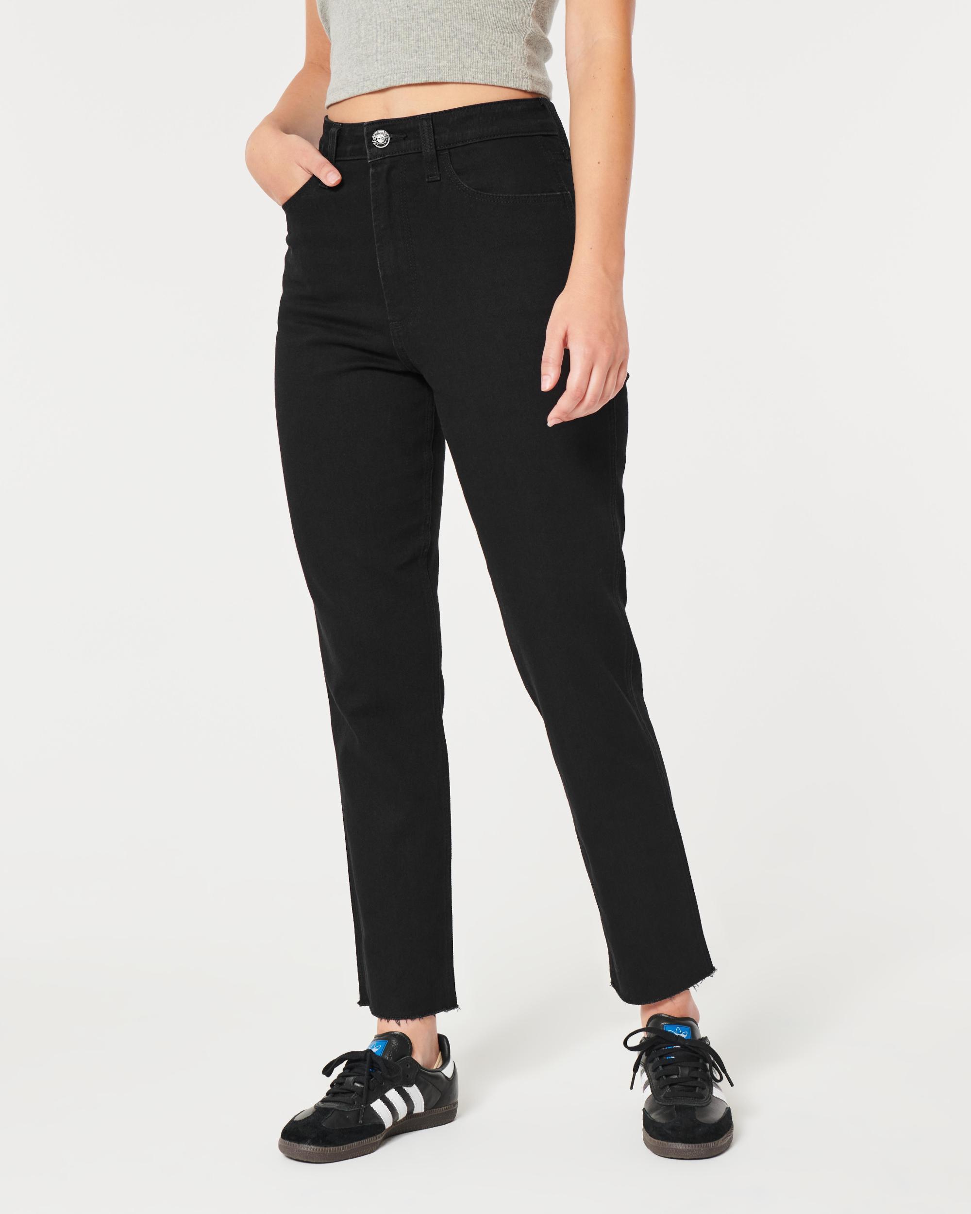 Curvy Ultra High-Rise Black Mom Jeans Product Image