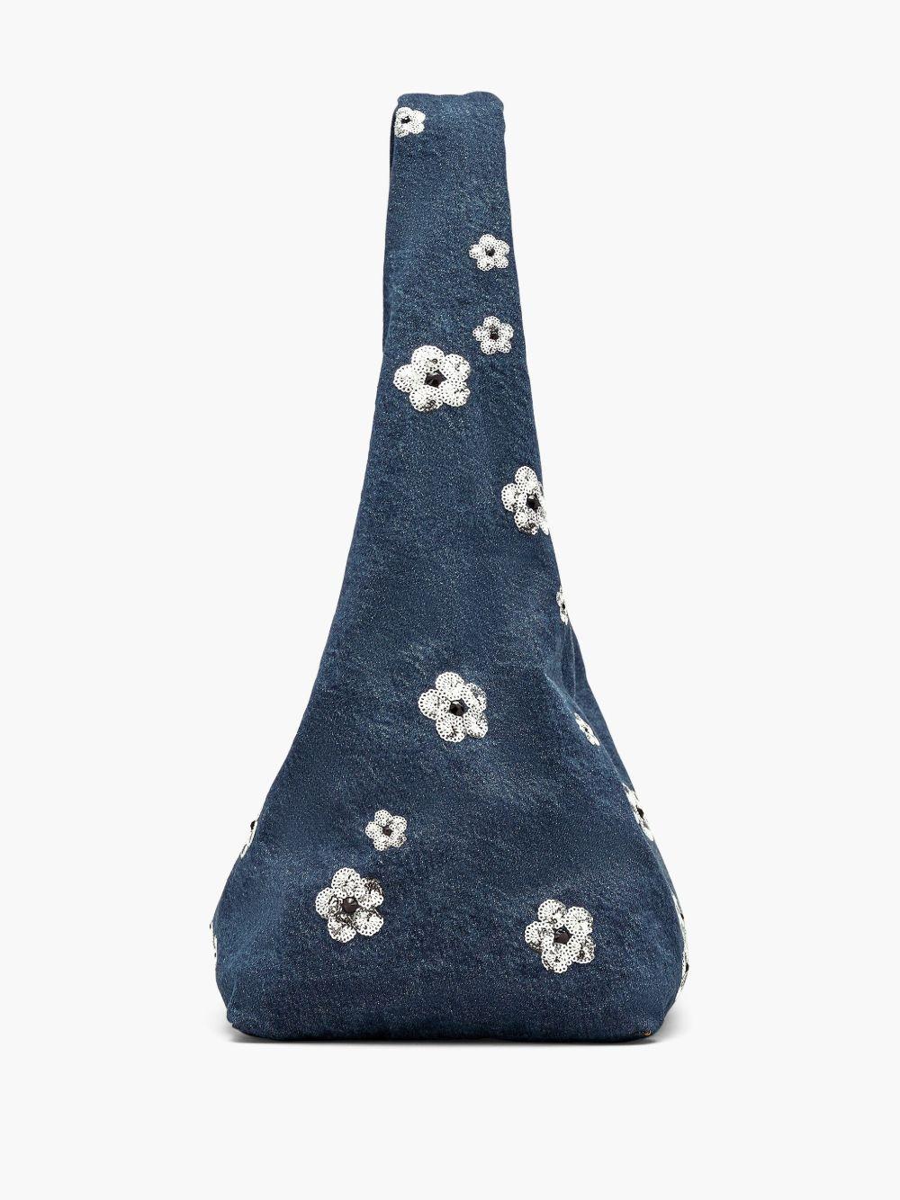 The Sequin Daisy Denim Sack tote bag Product Image