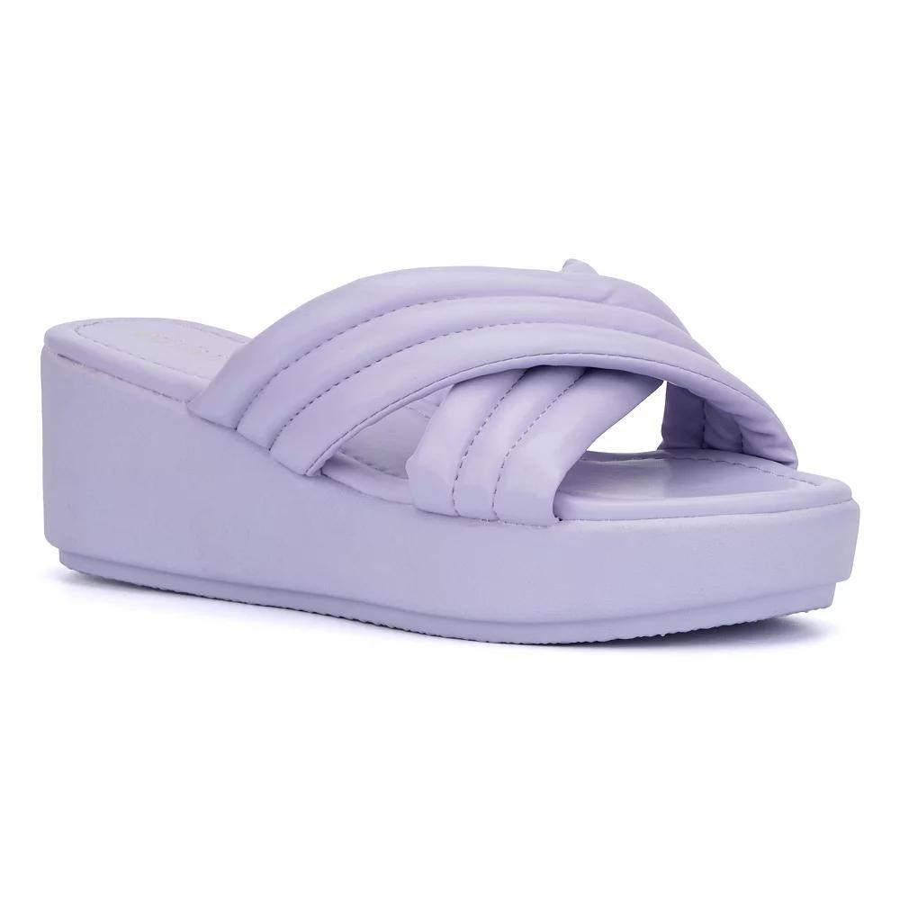 Olivia Miller Emma Women's Wedge Sandals, Size: 10, Blue Product Image