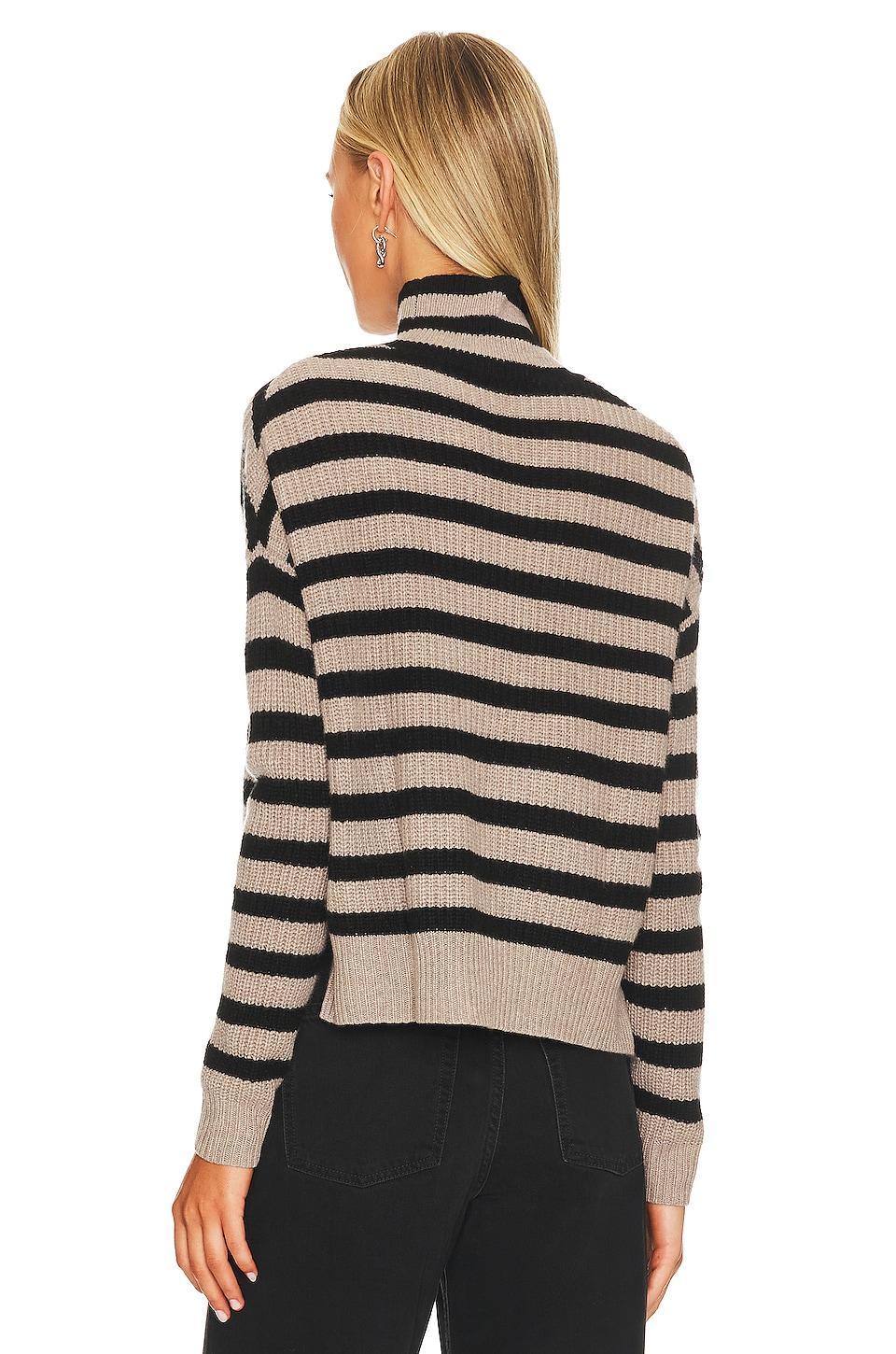 Striped Turtleneck Sweater Autumn Cashmere Product Image