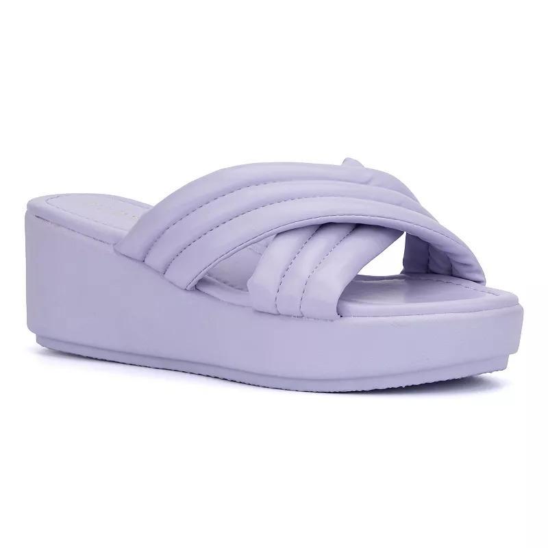 Olivia Miller Emma Women's Wedge Sandals, Size: 10, Blue Product Image