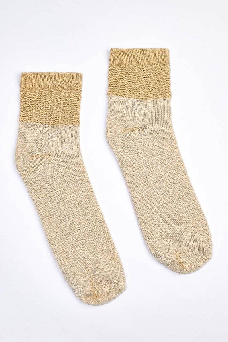 Men's Organic Cotton Socks Tan-Green Ankle Product Image