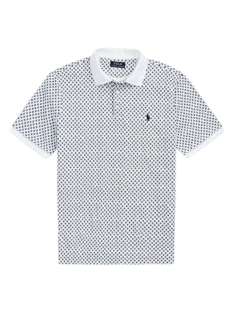 Polo Ralph Lauren Mens Classic-Fit Patterned Soft Cotton Polo Shirt Product Image