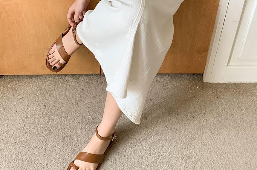 High Rise Slit Maxi Straight Denim Skirt Product Image