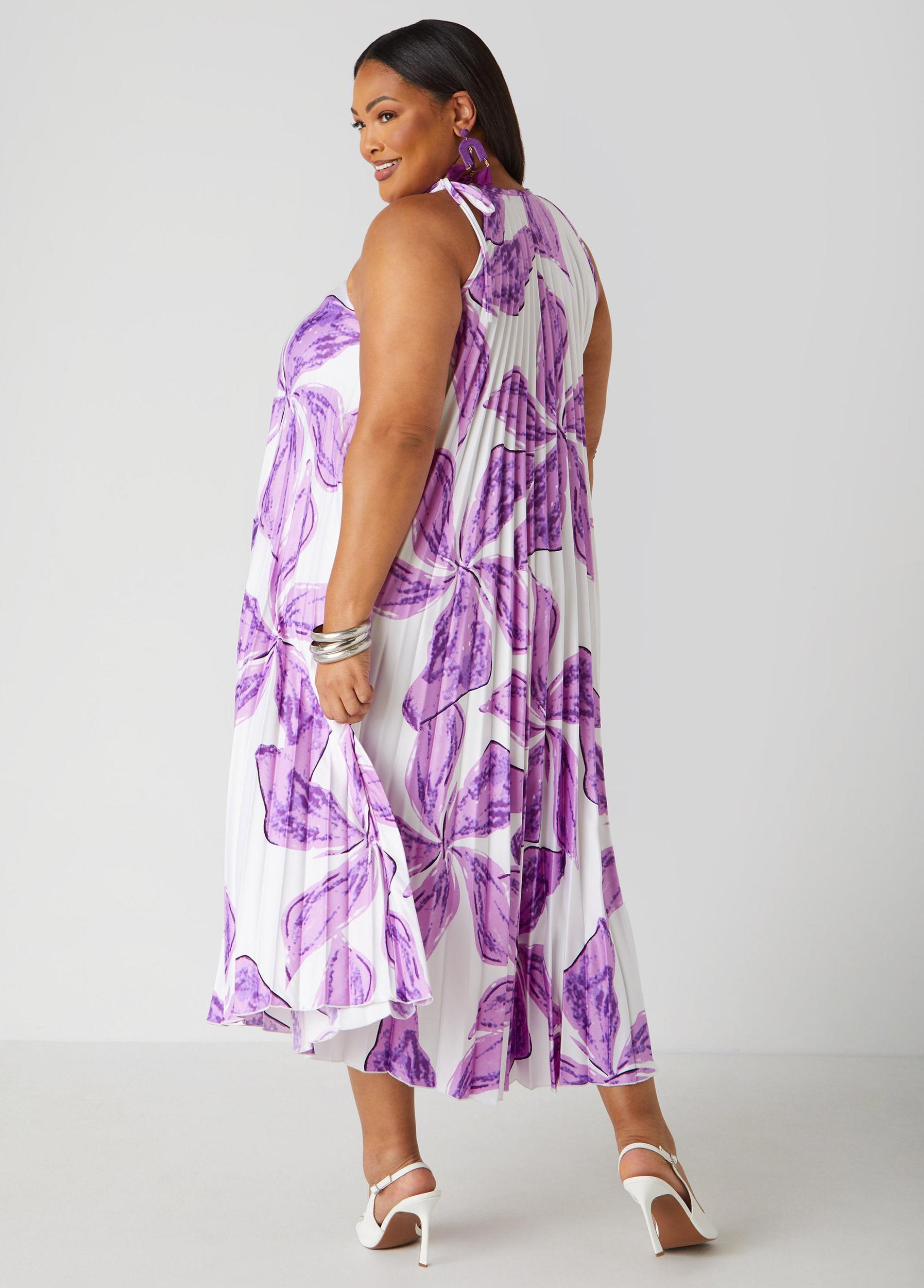 Pleated Floral Maxi Dress Product Image