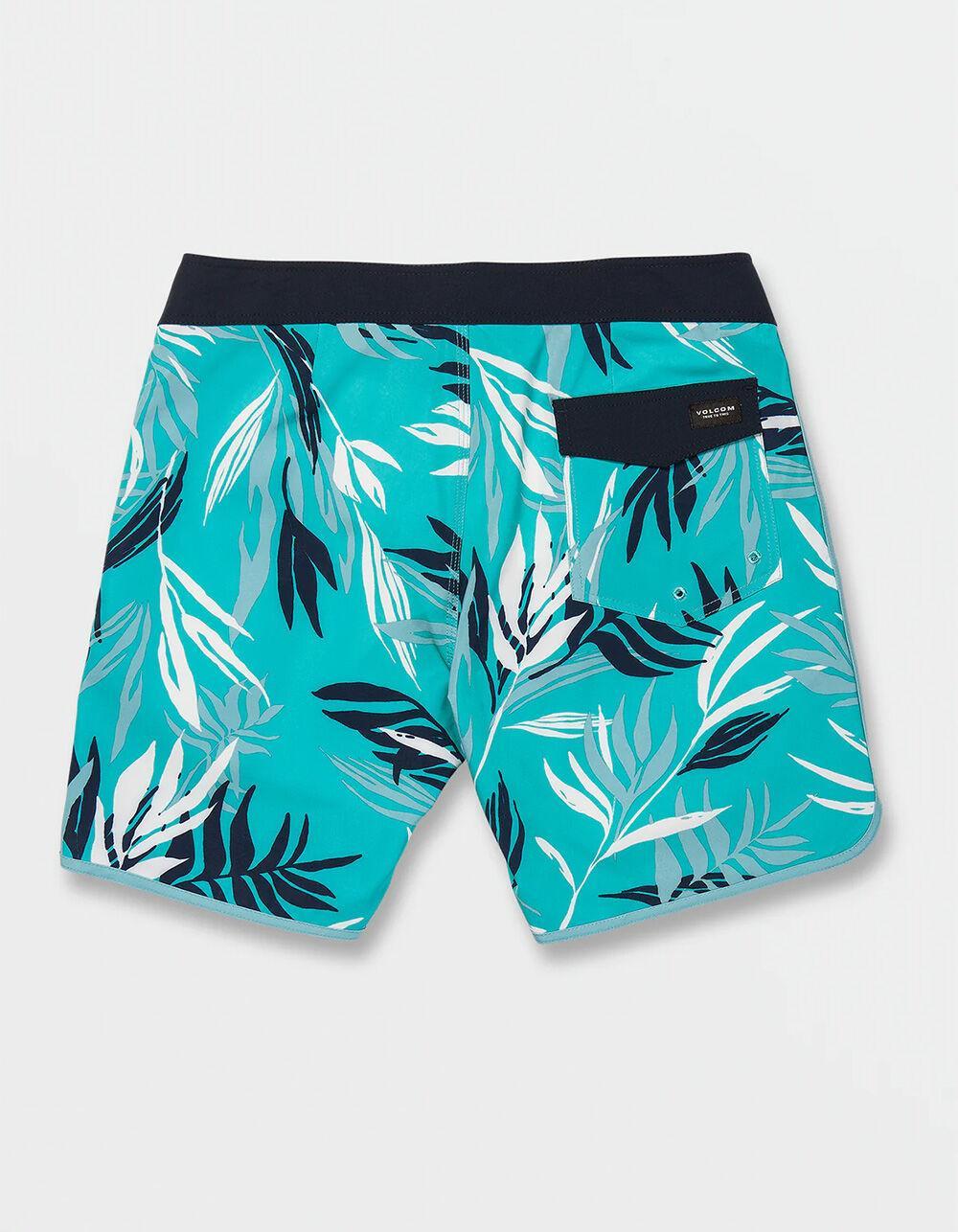 VOLCOM Bleeding Leaf Mens 19" Mod-Tech Boardshorts - ELECTRIC BLUE Product Image