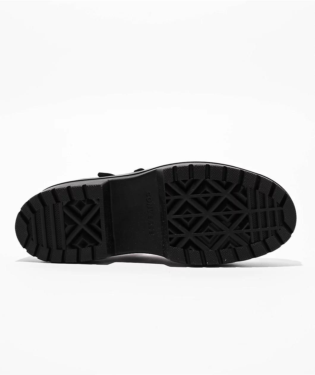 Converse Chuck Taylor All Star Lugged Heel Mary Jane Black & Gold Platform Shoes Product Image