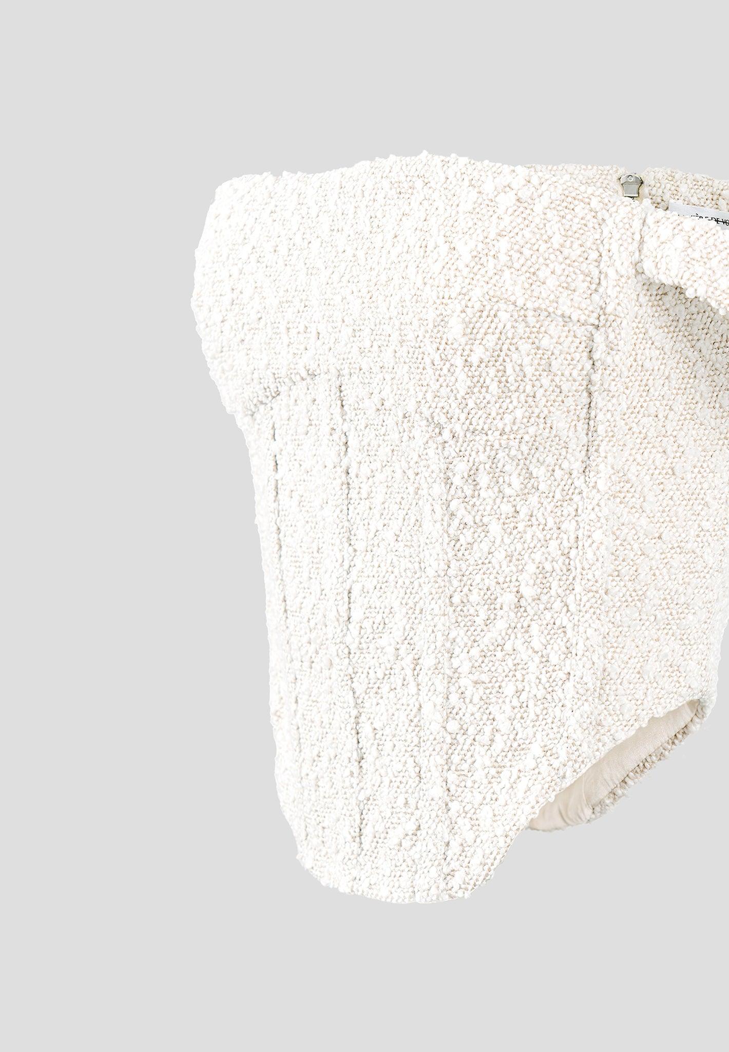 Bonnie - Boucle Bardot Corset Top - Off White Female Product Image