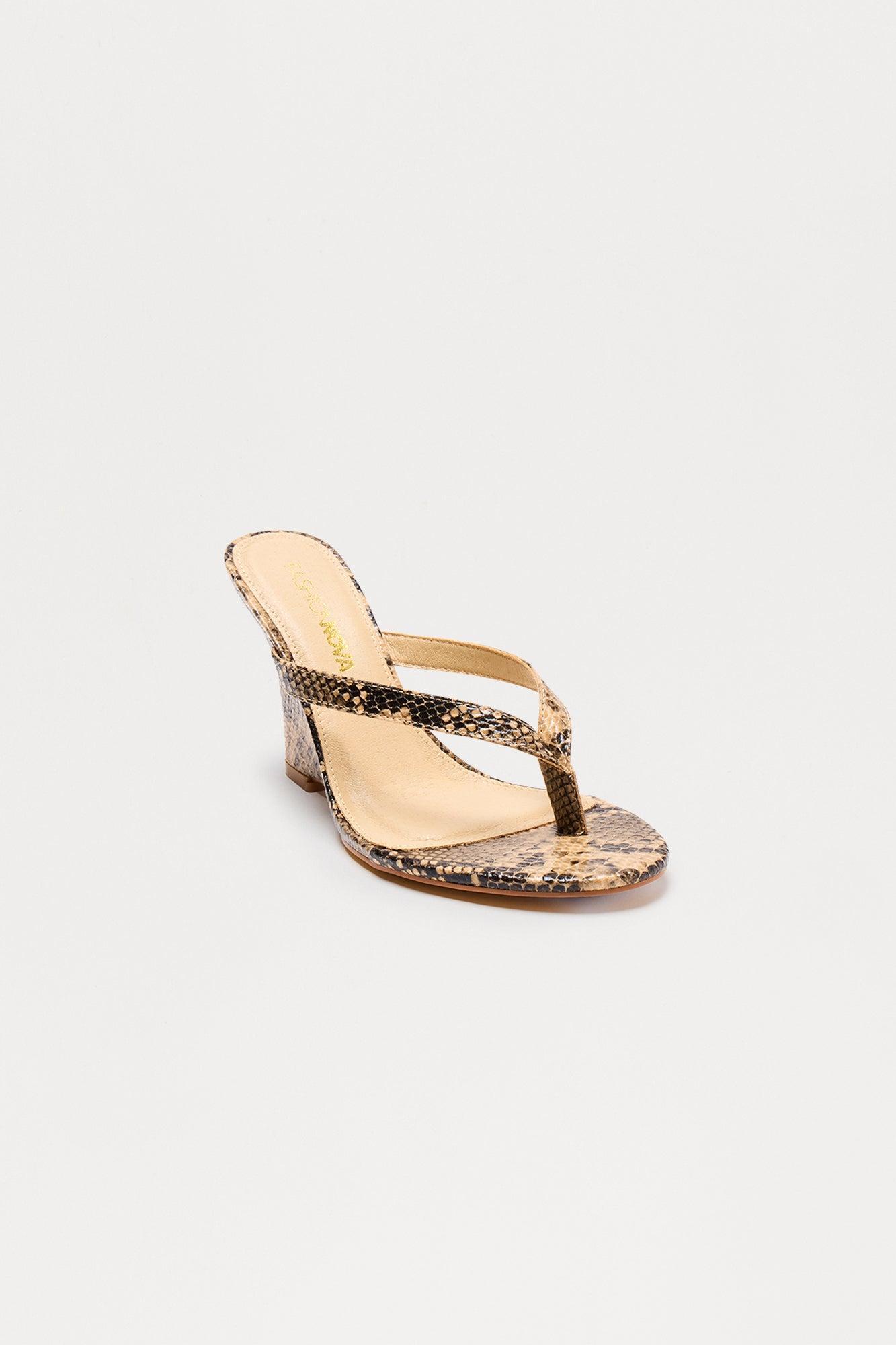 Rattle Thong Wedges - Tan/Multi Female Product Image