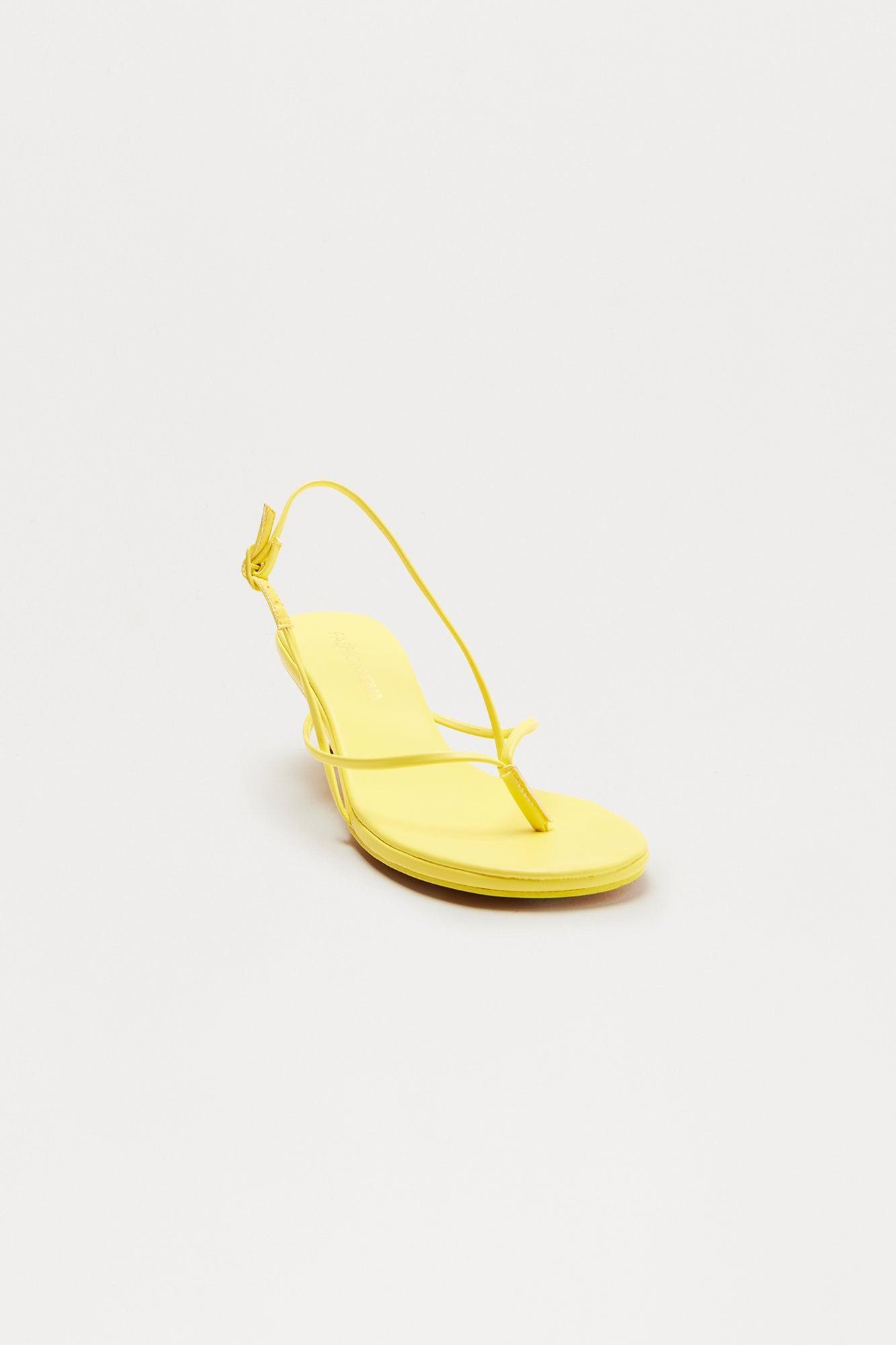 Looking Fab Kitten Heels - Yellow Product Image