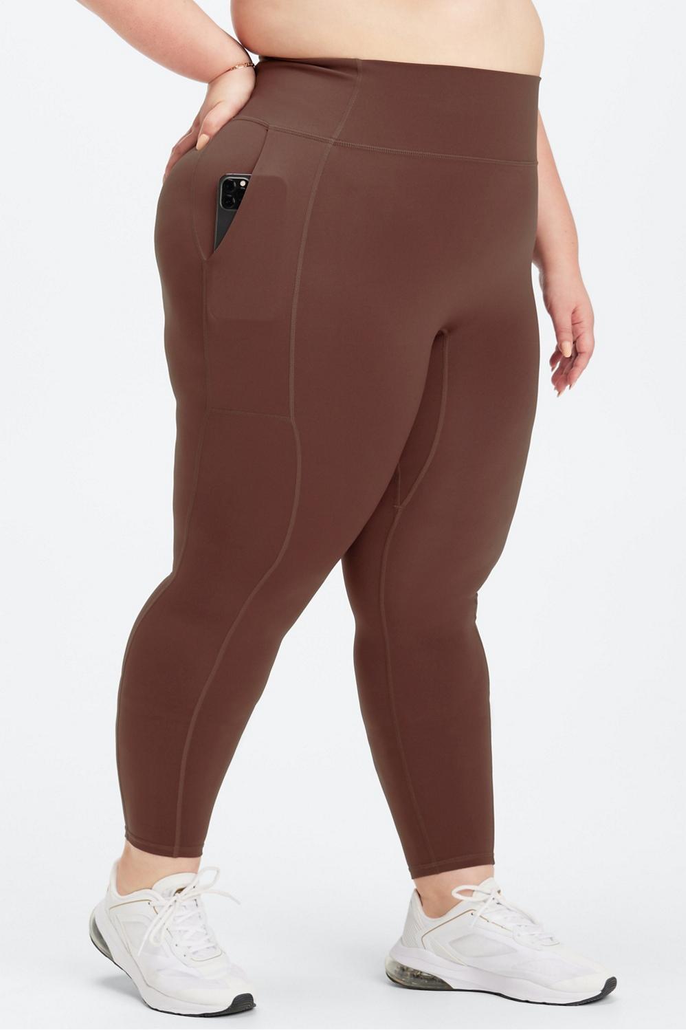 Fabletics Trinity High-Waisted Utility Legging Womens Chicory Coffee Size M Product Image