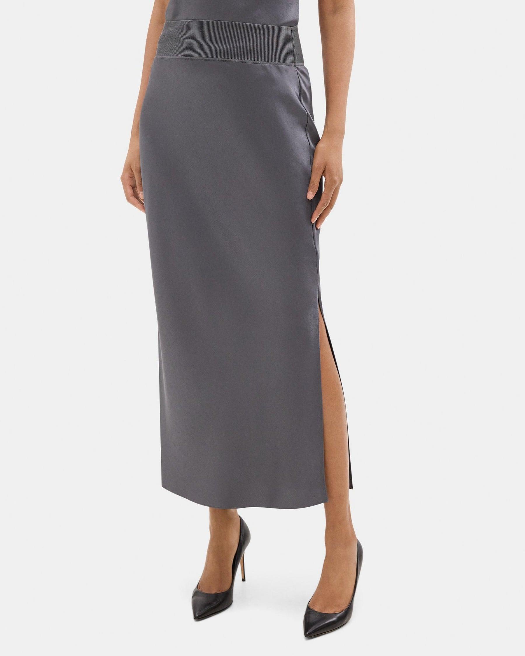 Maxi Pull-On Skirt in Silky Poly Product Image