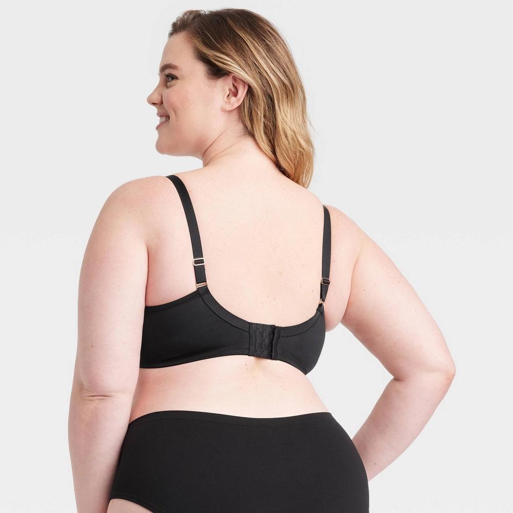 Women's Lace Unlined Bra - Auden™ Black 48DD: Balconette, Adjustable Strap, Underwire Product Image