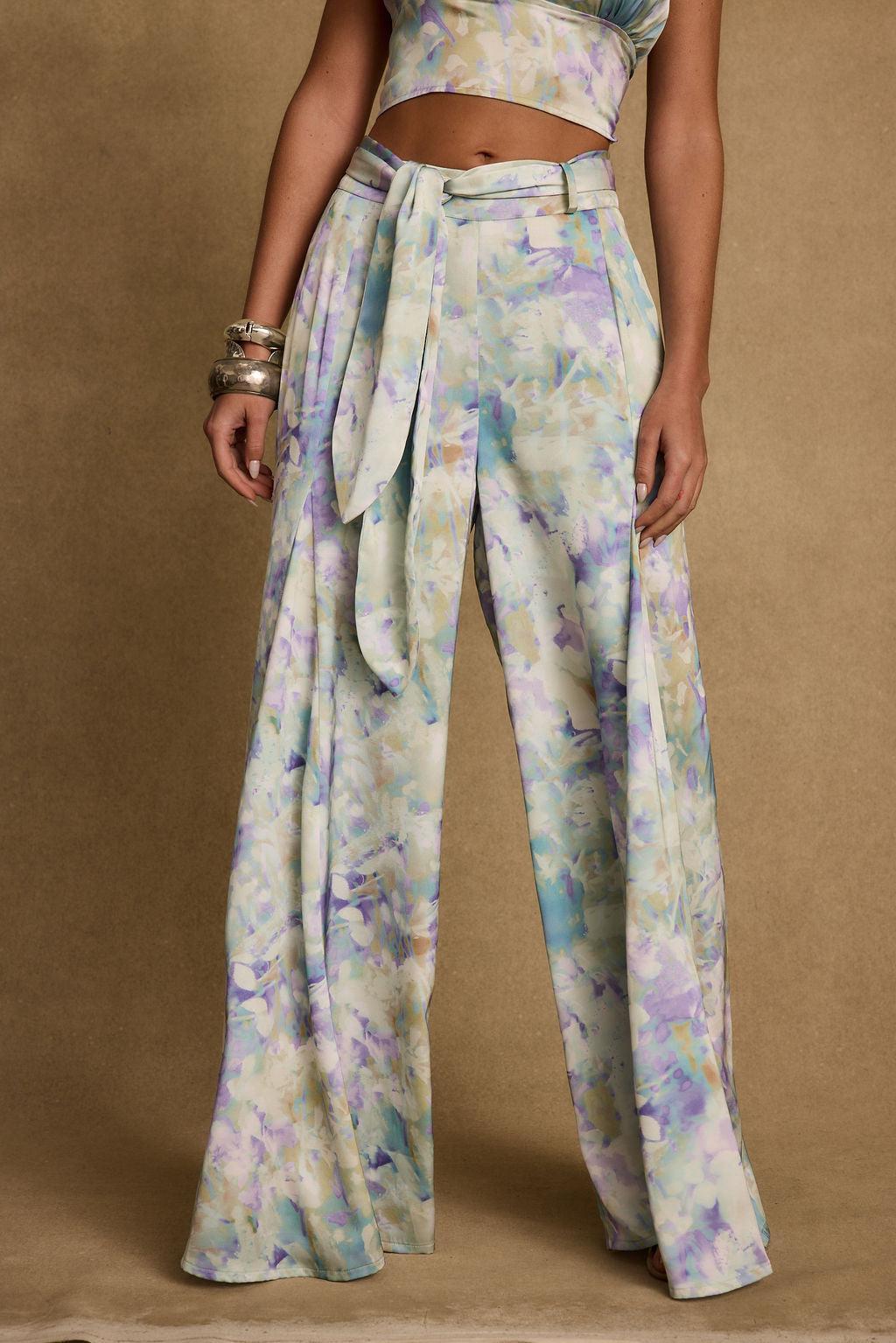 Picasso Blue Abstract Halter Top Product Image