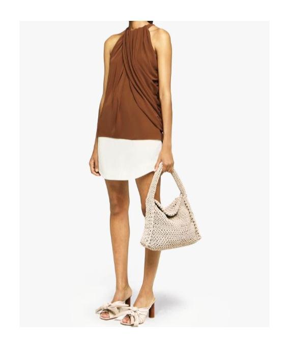 JW ANDERSON Twisted Halterneck Top In Brown Product Image