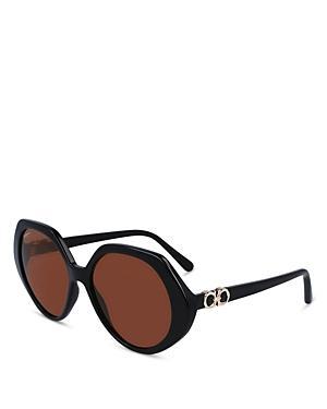 Ferragamo Gancini Geometric Sunglasses, 58mm Product Image