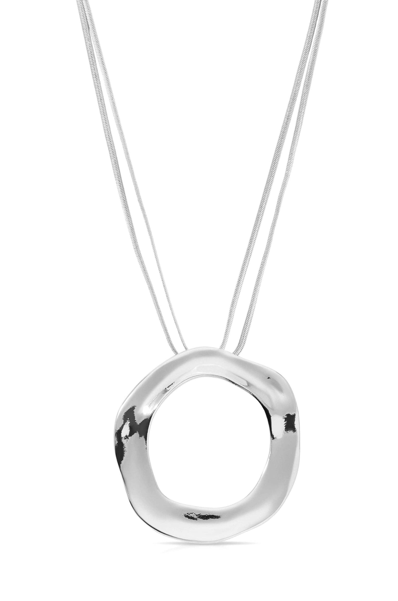 Open Circle Statement Necklace Product Image
