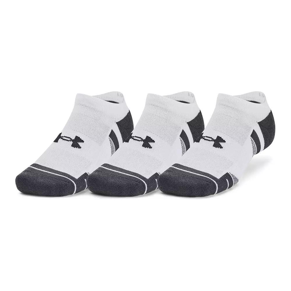 Under Armour Performance Tech 3-Pack No Show Socks, Women's, Size: Large, Gray Team Product Image